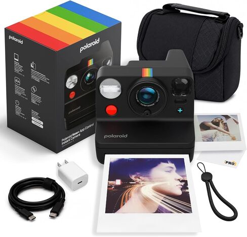 Polaroid Now+ Generation3 iType Instant Camera in Coral + 40 Film Bundle | Unlock Creative Modes with Bluetooth App Control, i-Type & 600 Film Compatible, Ideal for Travel & Instant Photography in Kuwait