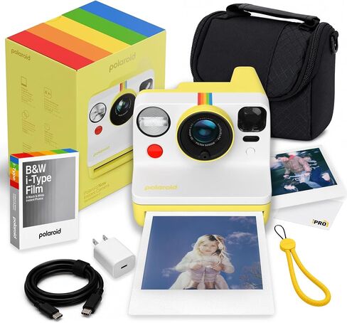 Polaroid Now Generation3 i-Type Camera in Pebble White 40 Film Value Bundle | Capture Family Memories & Travel Adventures with Dual-Lens AF, Built-In Flash, i-Type & 600 Film Compatible in Kuwait