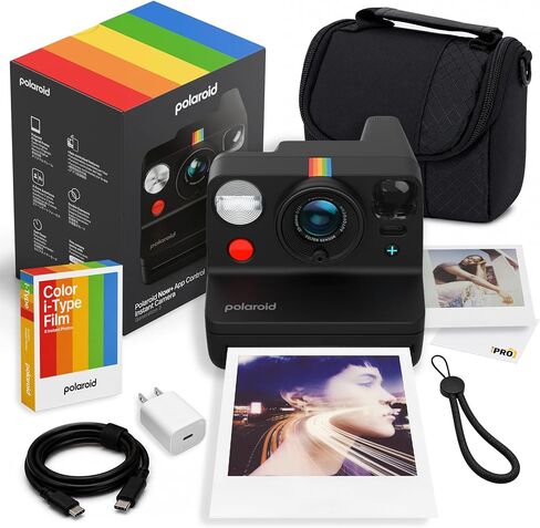 Polaroid Now+ Generation3 iType Instant Camera in Coral + 40 Film Bundle | Unlock Creative Modes with Bluetooth App Control, i-Type & 600 Film Compatible, Ideal for Travel & Instant Photography in Kuwait