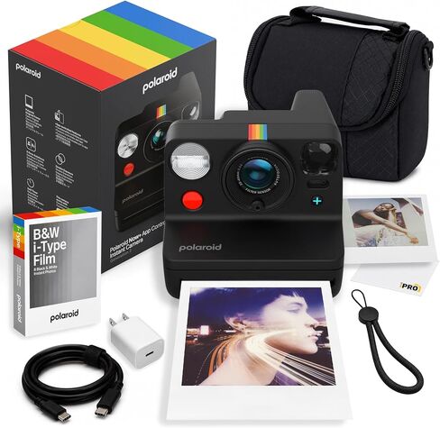 Polaroid Now+ Generation3 iType Instant Camera in Coral + 40 Film Bundle | Unlock Creative Modes with Bluetooth App Control, i-Type & 600 Film Compatible, Ideal for Travel & Instant Photography in Kuwait