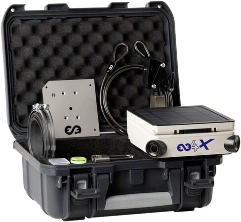 Enlaps Pack Tikee 4X with Hard case - 12MP 6K Autonomous Timelapse Camera and Accessories, 220° Panoramic Angle, Solar Panel, 4G/LTE WiFi, Remote Monitoring, Weatherproof IP66, Ideal for Construction in Kuwait