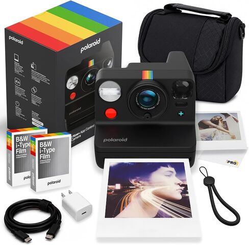Polaroid Now+ Generation3 iType Instant Camera in Coral + 40 Film Bundle | Unlock Creative Modes with Bluetooth App Control, i-Type & 600 Film Compatible, Ideal for Travel & Instant Photography in Kuwait