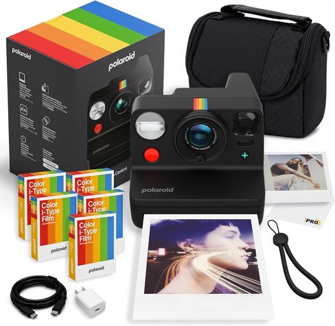 Polaroid Now+ Generation3 iType Instant Camera in Coral + 40 Film Bundle | Unlock Creative Modes with Bluetooth App Control, i-Type & 600 Film Compatible, Ideal for Travel & Instant Photography in Kuwait