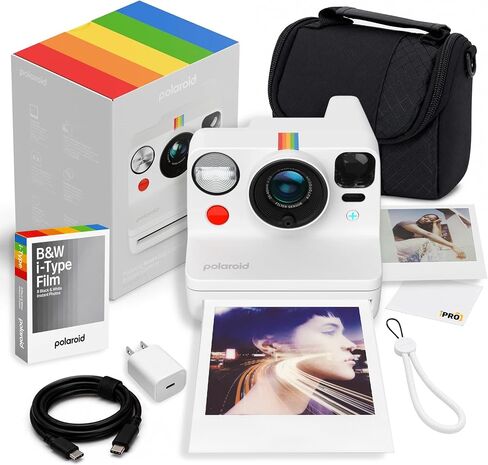 Polaroid Now+ Generation3 iType Instant Camera in Coral + 40 Film Bundle | Unlock Creative Modes with Bluetooth App Control, i-Type & 600 Film Compatible, Ideal for Travel & Instant Photography in Kuwait