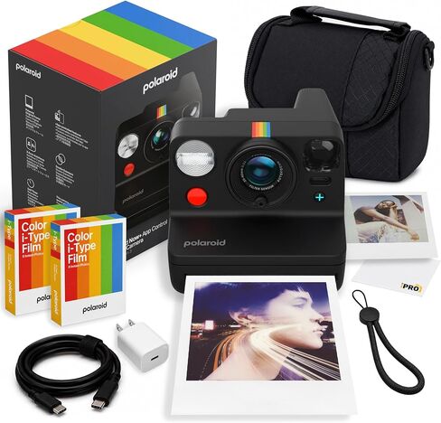 Polaroid Now+ Generation3 iType Instant Camera in Coral + 40 Film Bundle | Unlock Creative Modes with Bluetooth App Control, i-Type & 600 Film Compatible, Ideal for Travel & Instant Photography in Kuwait