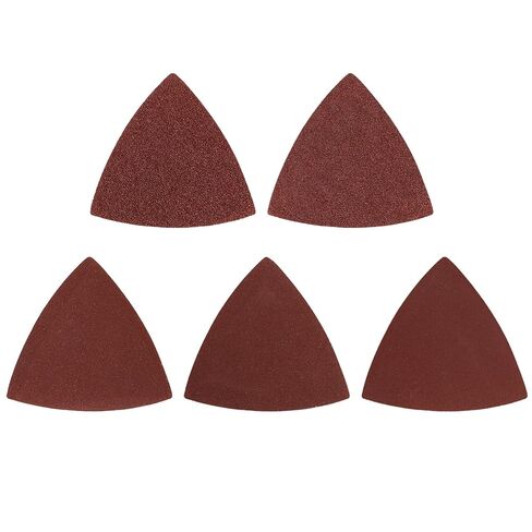 Hedume 130 Pcs Oscillating Tool Detail Sanding Pads Kit, 125 Pcs Sandpaper (60/80/120/180/240 Grit) and 5 Pcs Triangle Sanding Pads, Multitool Sandpaper for Wood/Plaster Other Surfaces Polish Sanding in Kuwait