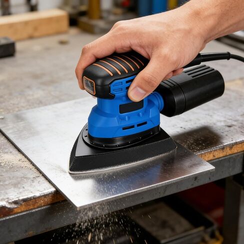 Hedume 130 Pcs Oscillating Tool Detail Sanding Pads Kit, 125 Pcs Sandpaper (60/80/120/180/240 Grit) and 5 Pcs Triangle Sanding Pads, Multitool Sandpaper for Wood/Plaster Other Surfaces Polish Sanding in Kuwait