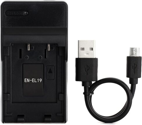 Norifon EN-EL19 USB Charger for Nikon Coolpix S33, S7000, S6900, S2800 | Compaitible with Nikon Coolpix S100, S3100, S4100, S4300, S5200, S6500 Camera in Kuwait