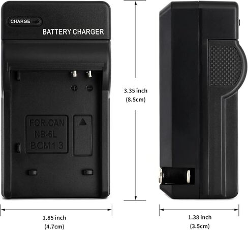 Norifon NB-6L Wall Charger for Canon PowerShot SX530 HS, SX610 HS | Compaitble with Canon PowerShot SX710 HS, SD1200 IS, SD1300 IS, S120 IXY 10S IXY 30S with Foldable Plug in Kuwait