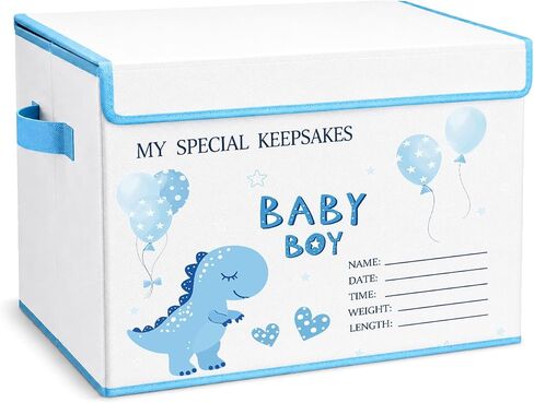 Baby Memory Keepsake Box 15.75x11.81x11.81 Inch, New Parent Newborn Gift, Ideal for Baby Shower Baptism Birthday, Storage Box for Mementos & Treasured Keepsakes (Elephant) in Kuwait