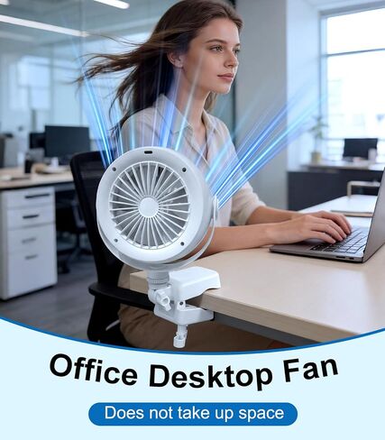 Rechargeable Clip on Fan for Bed with 4000mAh Battery | 4-Speed Quiet With Night Light,360° Rotate,Detachable Small Clip Fan Dorm Fan Student Bed Desk Bike Crib Treadmill Camping in Kuwait