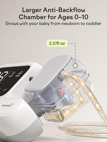 GROWNSY Electric Nasal Aspirator for Baby, Baby Nose Sucker with Hospital-Grade Suction, One-Touch Boost Mode, Large 70ml Collection Chamber, Smart Soothing System with 18 Sounds & 4-Mode Light in Kuwait