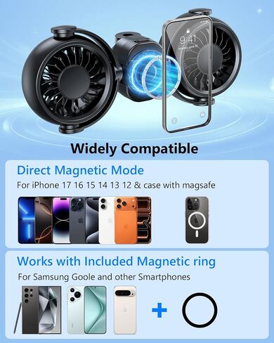 Dual Head Car Cooling Fans for Back Seat for Kids, 4000mAh Battery Powered Rechargeable Usb 5V/ 12V /24V Car Headrest Fan for Baby Rear Facing, Car Seat Cooler That Blow Cold Air for Vehicles in Kuwait