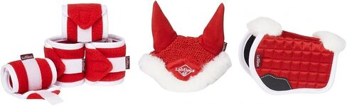 LeMieux Toy Pony Christmas Set - Saddle Pad, Polos, & Ear Bonnet - Super Soft - Festive Holiday Spirit - Suitable for Ages 3+ - Chilli in Kuwait