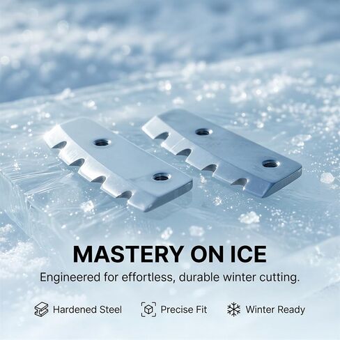 2 Pcs Ice Auger Cutter, Hand Auger Replacement Blades, 1.4 in / 3.6 cm Hole Spacing, for Winter Outdoor Ice Fishing and Manual Drill Use, Accessories Compatible with Strike Master in Kuwait