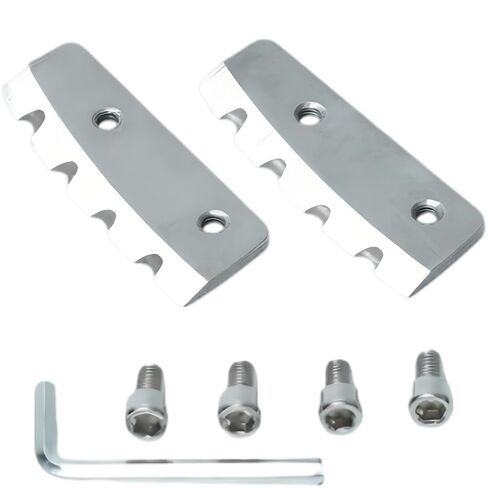 2 Pcs Ice Auger Cutter, Hand Auger Replacement Blades with 1.4 in / 3.6 cm Hole Spacing, for Strike Master, Winter Outdoor Ice Fishing Accessories, Includes Screws and Hex Wrench in Kuwait