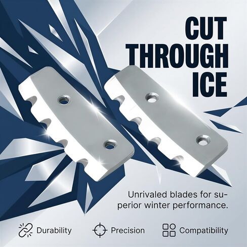 2 Pcs Ice Auger Cutter, Hand Auger Replacement Blades with 1.4 in / 3.6 cm Hole Spacing, for Strike Master, Winter Outdoor Ice Fishing Accessories, Includes Screws and Hex Wrench in Kuwait