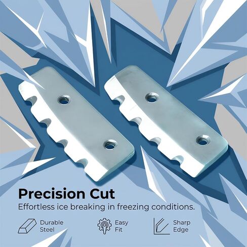 2 Pcs Ice Auger Cutter, Hand Auger Replacement Blades with 1.4 in / 3.6 cm Hole Spacing, for Strike Master, Winter Outdoor Ice Fishing Accessories, Includes Screws and Hex Wrench in Kuwait