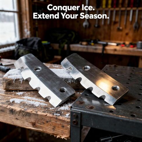 2 Pcs Ice Auger Cutter, Hand Auger Replacement Blades with 1.4 in / 3.6 cm Hole Spacing, for Strike Master, Winter Outdoor Ice Fishing Accessories, Includes Screws and Hex Wrench in Kuwait