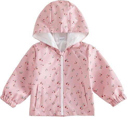 Toddler Baby Boy Girl Clothes Fall Winter Jacket Windbreaker Coat | Infant Rain Coat Camo Hunting Long Sleeve Zip Up Hooded Sweatshirts, Floral Baby Girl Rain Jacket, Cute Fall Winter Outerwear in Kuwait