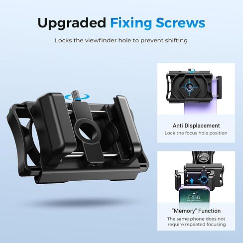 Telescope Phone Adapter, Upgraded Rotatable 360° Binocular Photo Adapter for Android & iPhone,Smartphone Holder Mount for Telescope,Monocular,Binocular,Spotting Scope,Microscope with Bluetooth Shutter in Kuwait