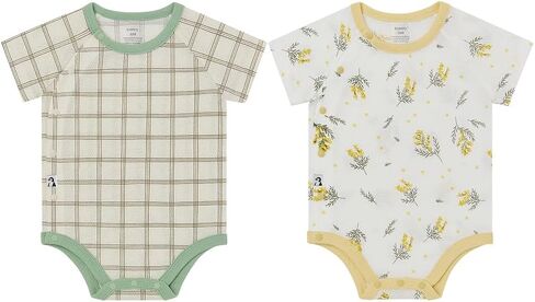 Konny Baby Bodysuit 2-Pack Cotton Mesh Short-Sleeve Newborn Baby Boy Girl Spring Summer Clothes in Kuwait