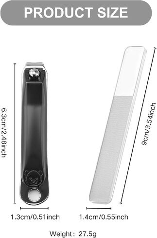 Baby Nail Clippers and File Set - Stainless Steel Kids Nail Trimmer with Nano Glass Nail File for Newborn Infant Kids,Toddler, Small Jaw Safe Rounded Tips Baby Nail Care Kit in Kuwait