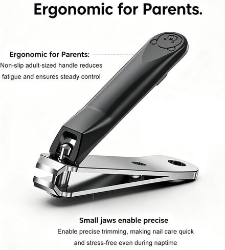 Baby Nail Clippers and File Set - Stainless Steel Kids Nail Trimmer with Nano Glass Nail File for Newborn Infant Kids,Toddler, Small Jaw Safe Rounded Tips Baby Nail Care Kit in Kuwait