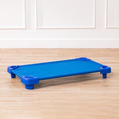 ECR4Kids Stackable Kiddie Cot Fabric, Toddler, Replacement Parts, Replacement Parts, Blue, 6-Pack in Kuwait