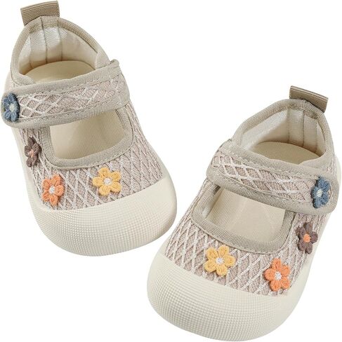 GEMYSE Baby Girls Shoes Breathable Mesh Sneakers Non-Slip Soft Sole Infant Toddler First Walker Shoes for 6-24 Months in Kuwait