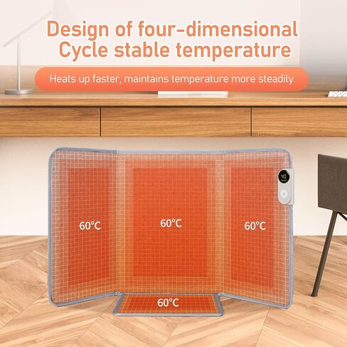 Under Desk Warmer Portable Space Heater, Leg Warmer Foot Warmer for Office & Home, Whisper Heat Foldable Energy Efficient With Thermostat Timer Auto Shut Off in Kuwait