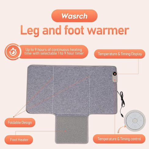 Under Desk Warmer Portable Space Heater, Leg Warmer Foot Warmer for Office & Home, Whisper Heat Foldable Energy Efficient With Thermostat Timer Auto Shut Off in Kuwait