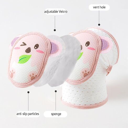 2Pairs Baby Knee Pads for Crawling Anti-Slip Adjustable Protectors for Toddlers.Elbow Pads Infant Knee Cover for Kids Unisex in Kuwait