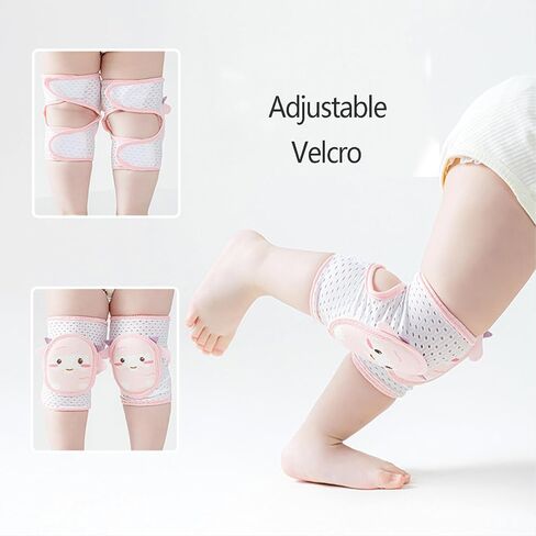 2Pairs Baby Knee Pads for Crawling Anti-Slip Adjustable Protectors for Toddlers.Elbow Pads Infant Knee Cover for Kids Unisex in Kuwait