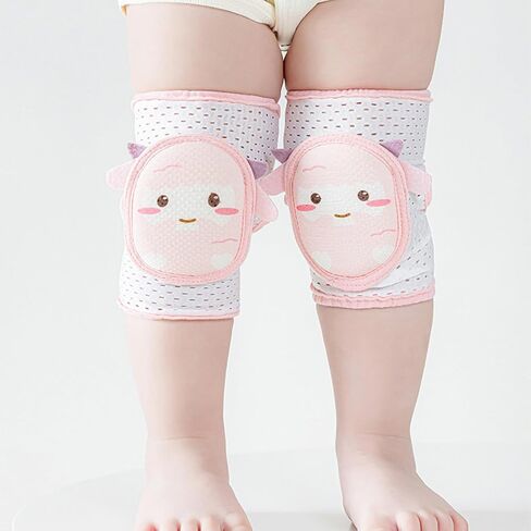 2Pairs Baby Knee Pads for Crawling Anti-Slip Adjustable Protectors for Toddlers.Elbow Pads Infant Knee Cover for Kids Unisex in Kuwait
