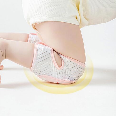 2Pairs Baby Knee Pads for Crawling Anti-Slip Adjustable Protectors for Toddlers.Elbow Pads Infant Knee Cover for Kids Unisex in Kuwait