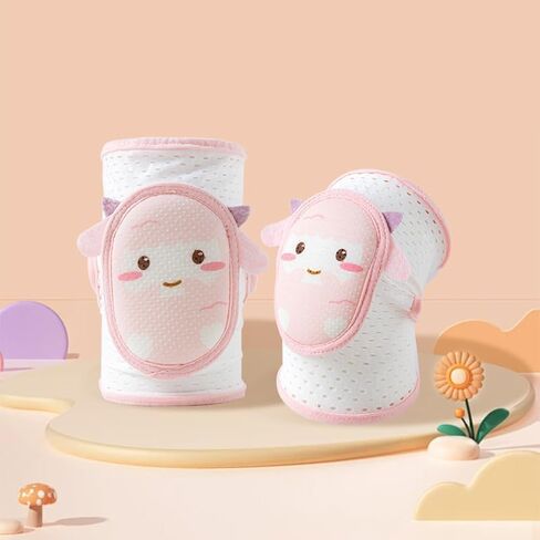 2Pairs Baby Knee Pads for Crawling Anti-Slip Adjustable Protectors for Toddlers.Elbow Pads Infant Knee Cover for Kids Unisex in Kuwait