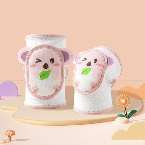 2Pairs Baby Knee Pads for Crawling Anti-Slip Adjustable Protectors for Toddlers.Elbow Pads Infant Knee Cover for Kids Unisex in Kuwait
