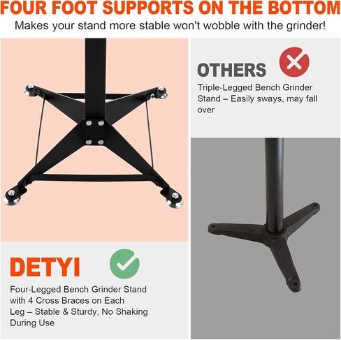 Bench Grinder Stand, 200-pound Weight Capacity,Heavy-Duty Steel Pedestal with Base Plate and Tool Tray, Universal Bench Grinder Mount,Compatible with Bench Grinders, Buffers, Sanders, and Polishers in Kuwait