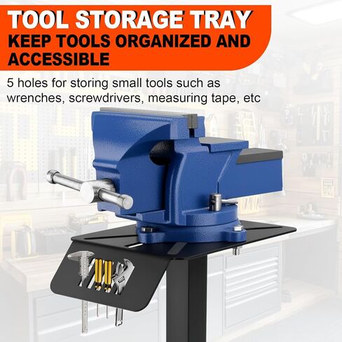 Bench Grinder Stand, 200-pound Weight Capacity,Heavy-Duty Steel Pedestal with Base Plate and Tool Tray, Universal Bench Grinder Mount,Compatible with Bench Grinders, Buffers, Sanders, and Polishers in Kuwait