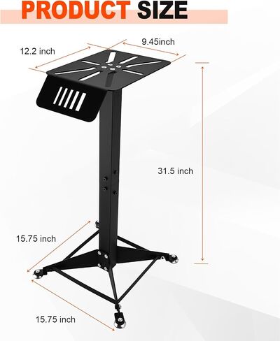 Bench Grinder Stand, 200-pound Weight Capacity,Heavy-Duty Steel Pedestal with Base Plate and Tool Tray, Universal Bench Grinder Mount,Compatible with Bench Grinders, Buffers, Sanders, and Polishers in Kuwait