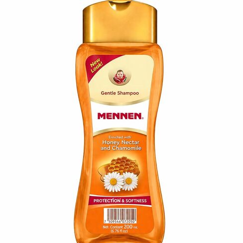 Mennen Gentle Baby Shampoo with Honey Nectar & Chamomile, Tear-Free Gentle Shampoo for Babies & Kids, Softness & Protection Formula, Daily Hair Care for Delicate Hair, 200 mL / 6.76 fl oz in Kuwait
