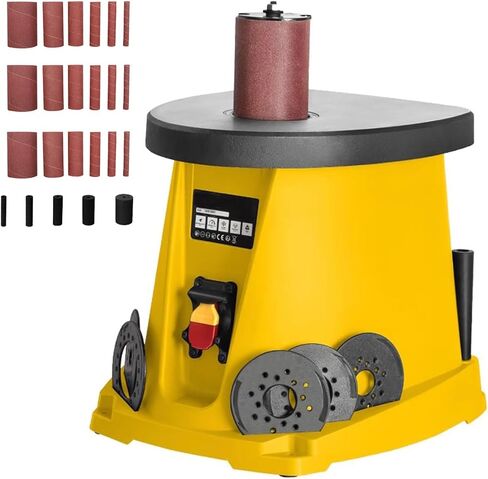 Electric Oscillating Spindle Sander,with 5 Rubber Shafts,Worktable Dimensions 370 * 300mm, for Woodworking Projects in Kuwait
