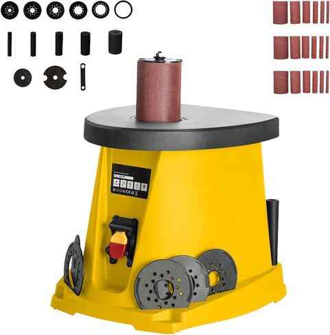 Electric Oscillating Spindle Sander, Column Sander with 3 Sets of Sandpaper,for Wood, Metal, Furniture, Plastic in Kuwait