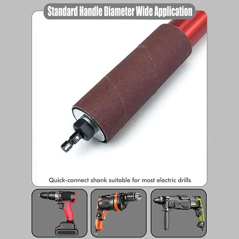 Eujgoov Spindle Sander Adapter Kit Premium Aluminum Alloy Mandrel Tool Converts Power Drill into Versatile Sanding Machine for Wood Metal Polishing Grinding Contouring Resurfacing Tasks in Kuwait