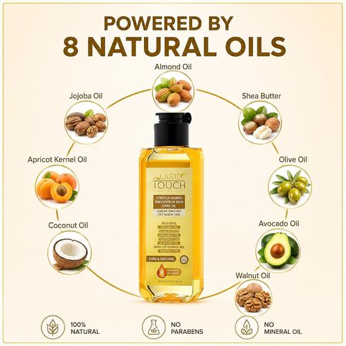 Stretch Mark Body Oil for Pregnancy & Scars – Deep Moisturizing Natural Oil for Belly, Skin Repair & Elasticity – Safe for Pregnancy & Breastfeeding - Romantic & Relaxing - Paraben-Free - 5.07 Fl Oz in Kuwait