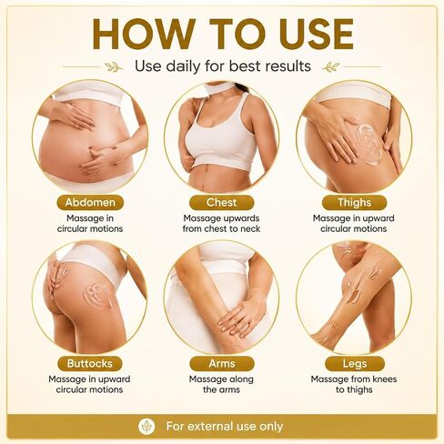 Stretch Mark Body Oil for Pregnancy & Scars – Deep Moisturizing Natural Oil for Belly, Skin Repair & Elasticity – Safe for Pregnancy & Breastfeeding - Romantic & Relaxing - Paraben-Free - 5.07 Fl Oz in Kuwait