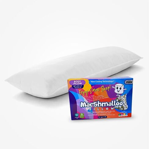 Marshmalloo Body Pillow, Neck & Shoulder Support, Cooling, Side Sleeper | Great for Pregnant Women, Adjustable Comfort with Cooling Technology for Longer, Pain Free Sleep in Kuwait