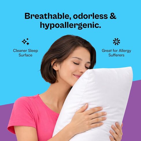 Marshmalloo Body Pillow, Neck & Shoulder Support, Cooling, Side Sleeper | Great for Pregnant Women, Adjustable Comfort with Cooling Technology for Longer, Pain Free Sleep in Kuwait