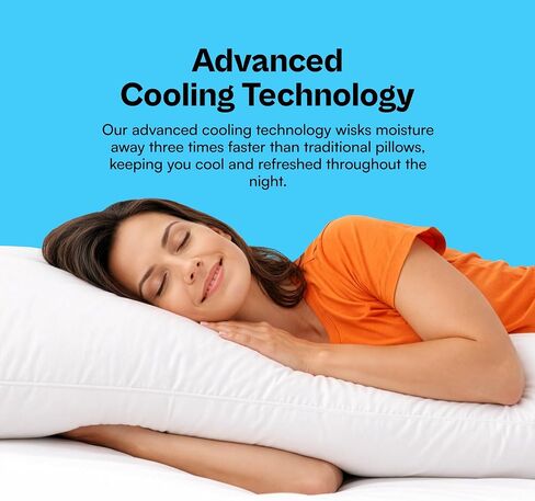 Marshmalloo Body Pillow, Neck & Shoulder Support, Cooling, Side Sleeper | Great for Pregnant Women, Adjustable Comfort with Cooling Technology for Longer, Pain Free Sleep in Kuwait